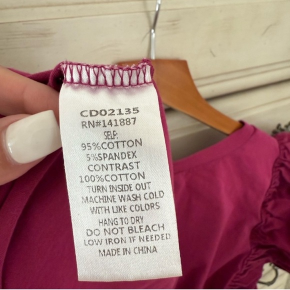 Vici Magenta Ruffle Flutter Sleeve Top - Picture 4 of 4